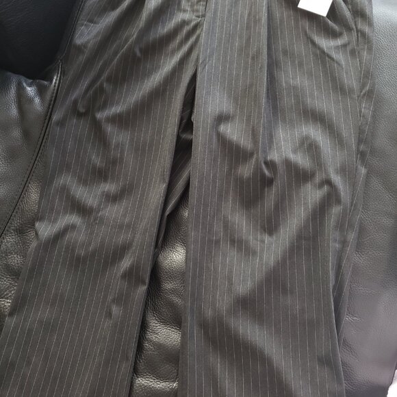 DKNY Gray Pinstripe Pantsuit with Tapered Legs - Picture 1 of 8